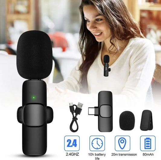 K8 Collar Wireless Microphone Type C Supported
